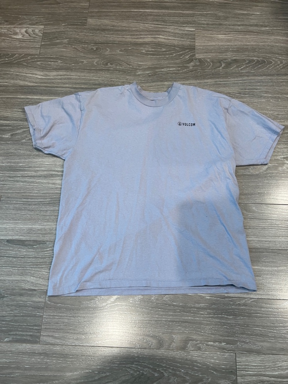 Volcom Men's Lavender Crew Neck Logo Tee